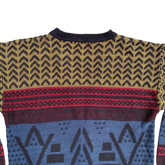 Vintage Sweater Graphix Cardigan Kurt Cobain Grandpa Aztec Grunge Western-L - Picture 9 of 14